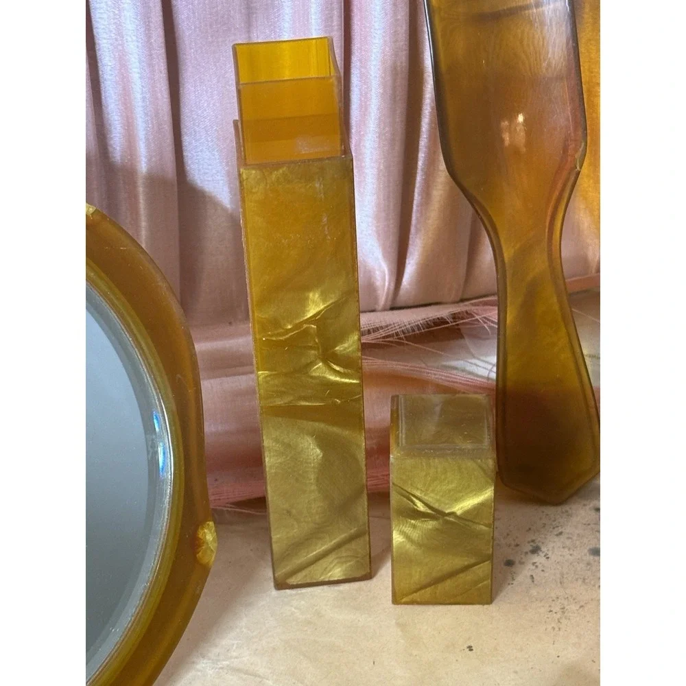 Vintage Bakelite (Tested) 8 Piece Art Deco Vanity Set 1930's with Original Case